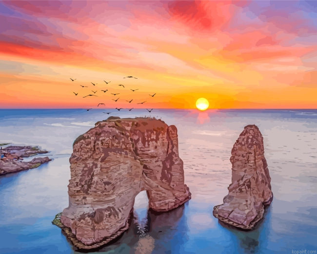 Raouche Rock Beirut Painting By Numberss.png