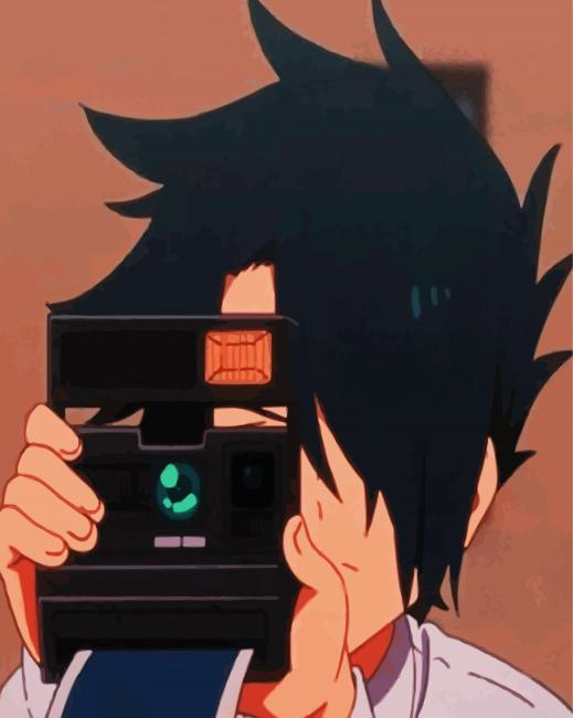 Ray The Promised Neverland Taking Picture Painting By Numberss.png