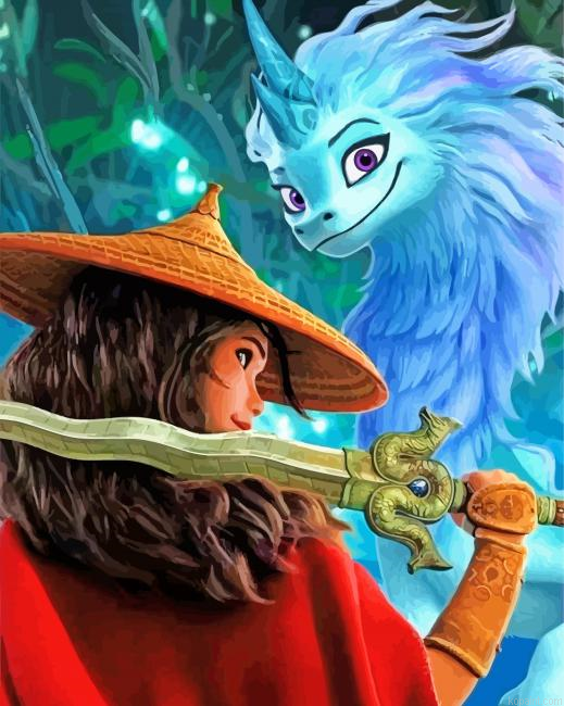 Raya And The Last Dragon Disney Painting By Numberss.png