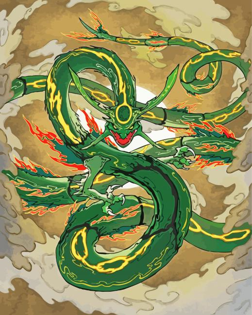 Rayquaza Dragon Pokemon Go Painting By Numberss.png
