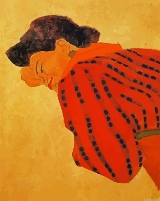 Reclining Woman With Red Blouse Painting By Numberss.png