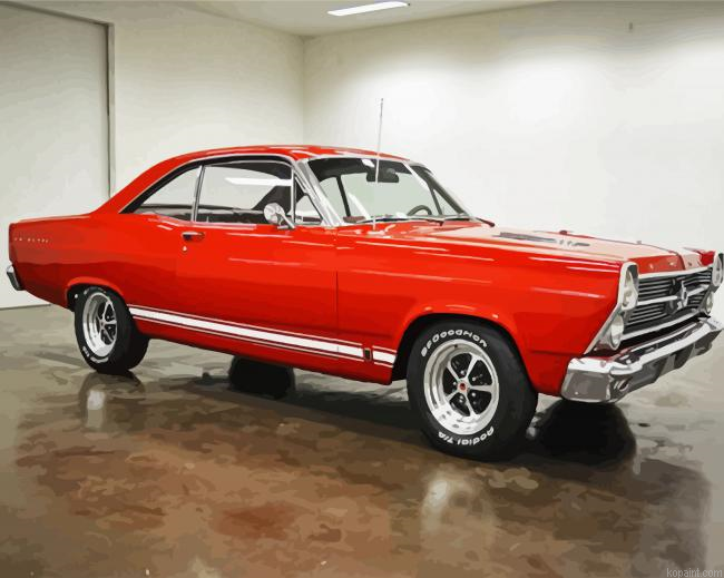 Red 1966 Ford Fairlane Car Painting By Numberss.png