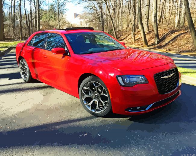 Red 300 C Car Painting By Numberss.png