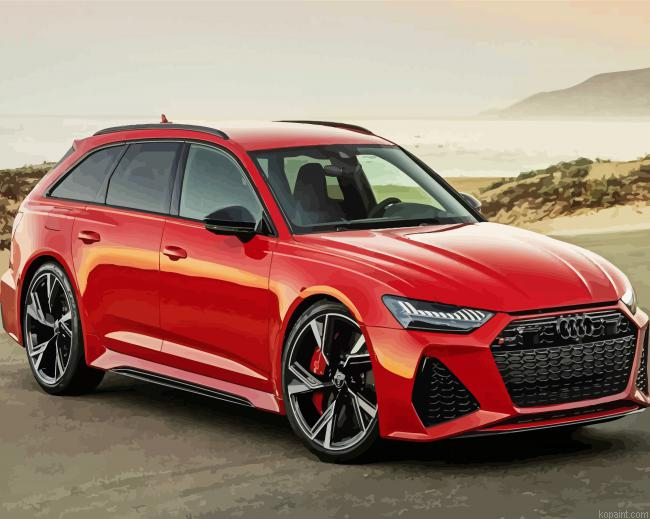 Red Audi Rs6 Painting By Numberss.png