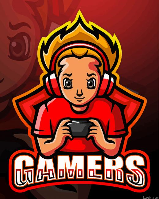 Red Boy Gamer Painting By Numberss.png