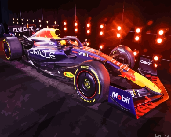 Red Bull Formula 1 Car Paint By Numbers