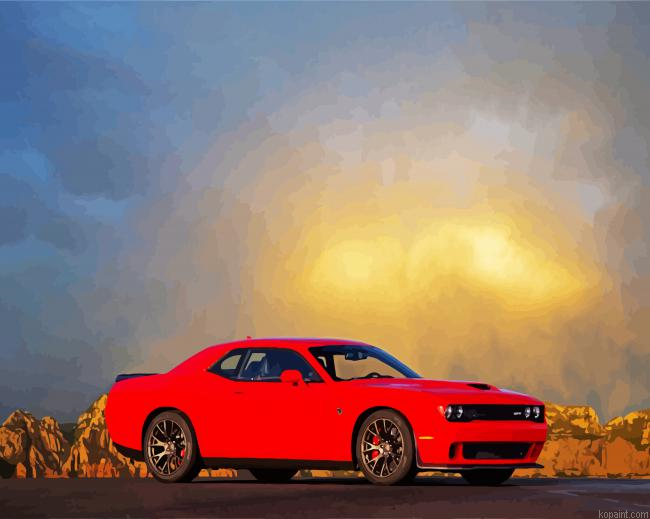 Red Challenger Hellcat Painting By Numberss.png