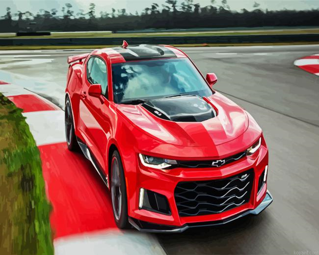 Red Chevrolet Camaro Painting By Numberss.png