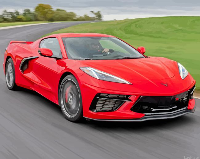 Red Chevrolet Corvette Painting By Numberss.png