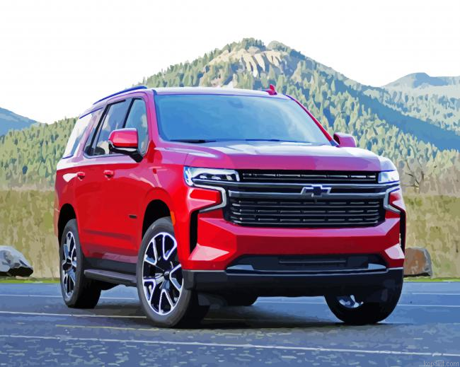 Red Chevrolet Tahoe Paint By Numbers.png