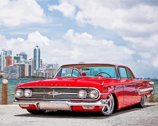 Red Chevy Impala Classic Painting By Numberss.png