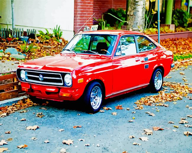 Red Classic Datsun Paint by Numbers