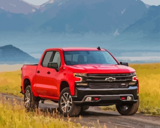 Red Country Truck Painting By Numberss.png