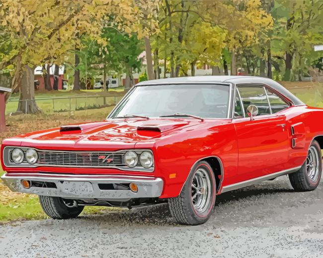 Red Dodge Coronet Painting By Numberss.png