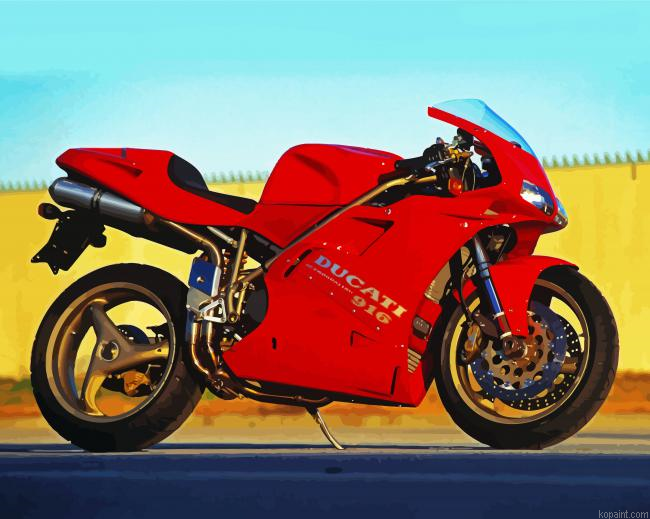 Red Ducati Motor Paint By Numbers.png