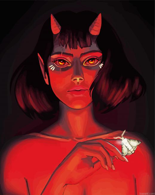 Red Evil Girl Paint By Numbers.png
