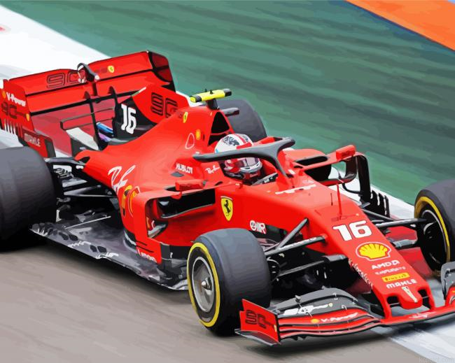 Red F1 Car Painting By Numberss.png