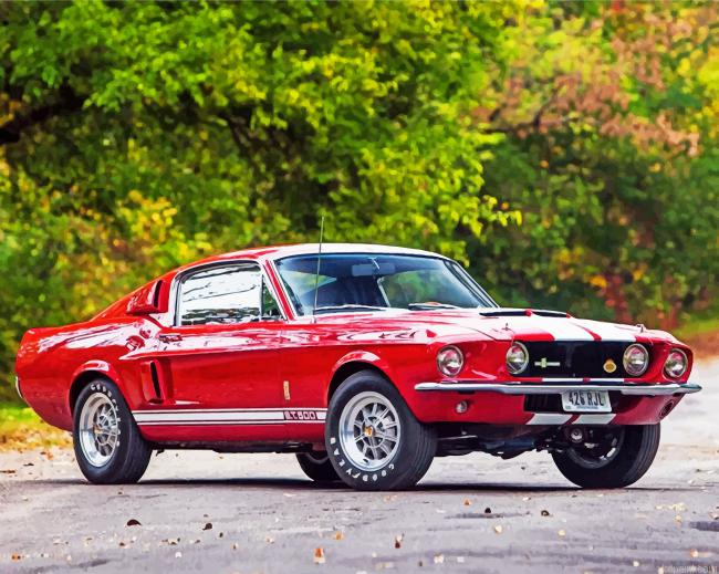 Red Ford Gt 500 Painting By Numberss.png