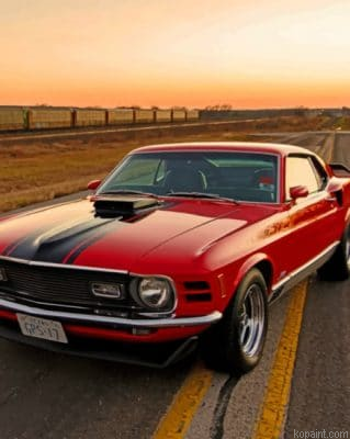 Red Ford Mustang Painting By Numberss.png