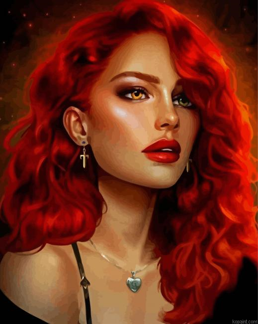 Red Haired Woman Painting By Numberss.png