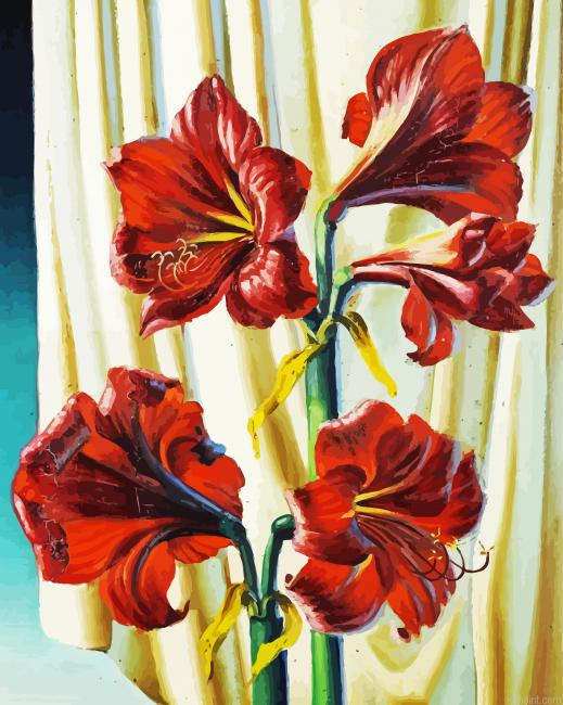 Red Lilies Vladimir Tretchikoff Paint By Numbers