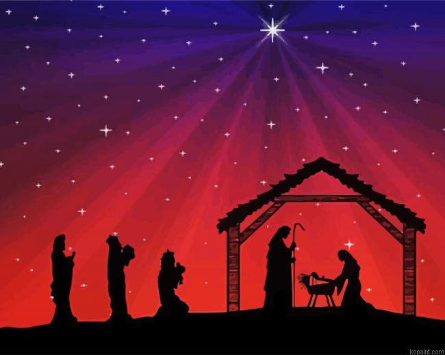 Red Nativity Painting By Numberss.png