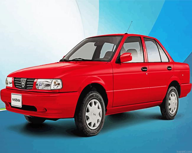 Red Nissan Tsuru Paint By Numbers.png