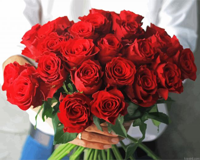Red Roses Bouquet Painting By Numberss.png