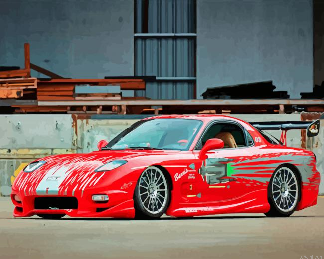 Red Rx7 Car Painting By Numberss.png