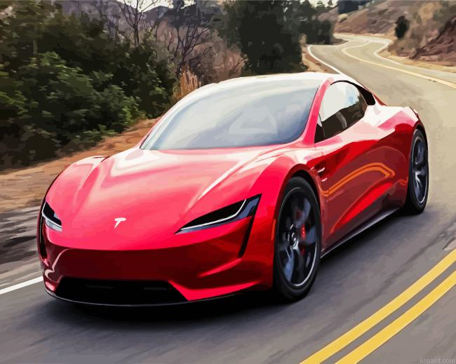 Red Tesla Paint By Numbers.png