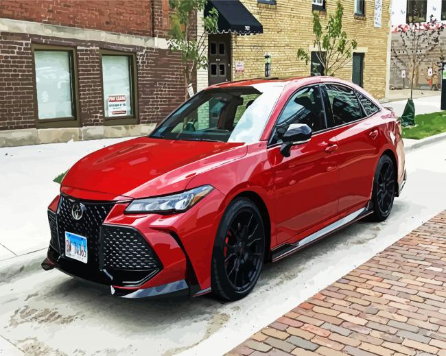 Red Toyota Avalon Paint By Numbers
