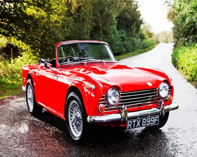 Red Triumph Car Painting By Numberss.png
