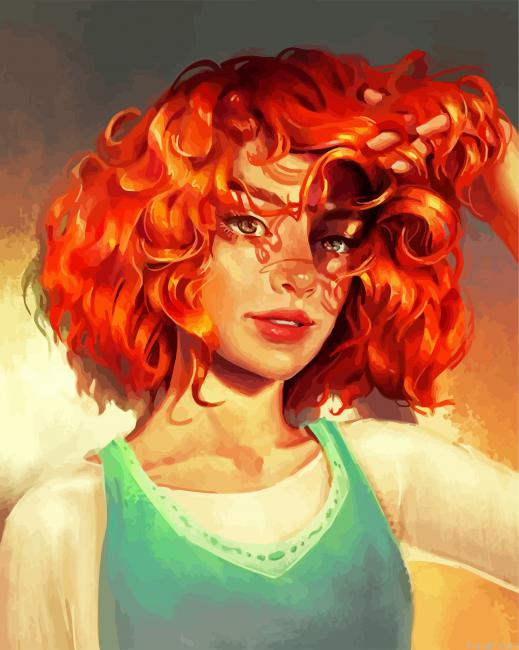 Redhead Girl Painting By Numberss.png