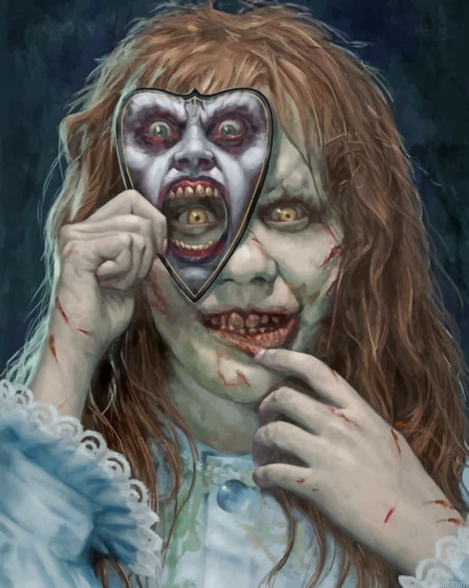 Regan Exorcist Scary Face New Painting By Numberss.png