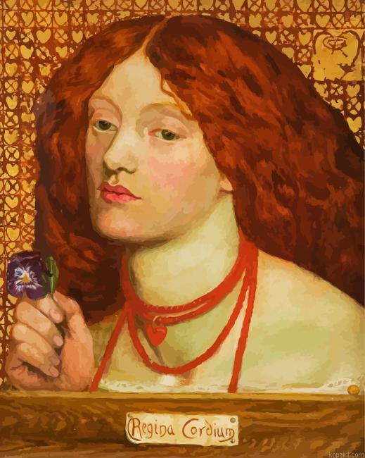 Regina Cordium Rossetti Painting By Numberss.png