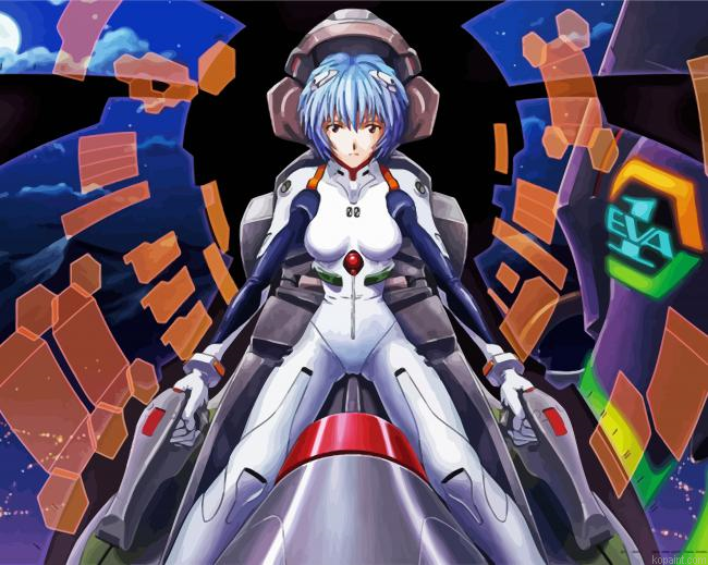 Rei Ayanami Evangelion Anime Paint By Numbers.png
