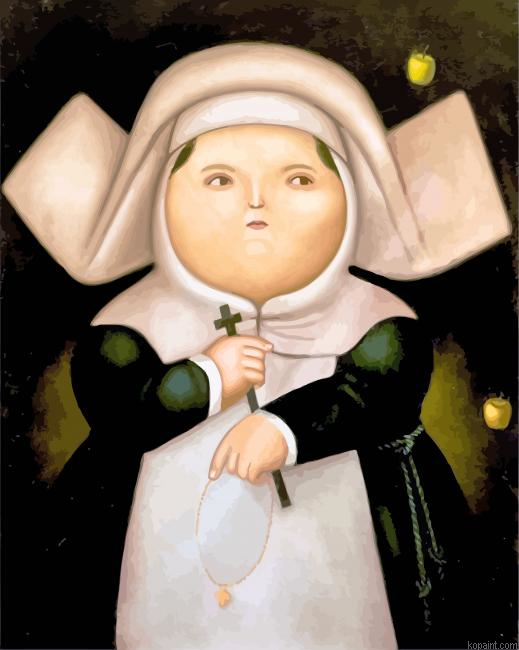 Religious Fat Woman Painting By Numberss.png