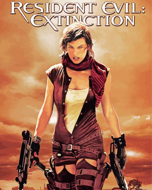 Resident Evil Movie Poster Paint By Numbers