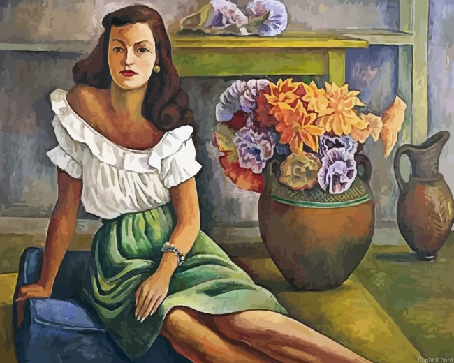 Retrato De Mujer Diego Rivera Painting By Numberss.png