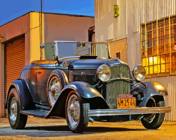 Retro 32 Ford Car Painting By Numberss.png