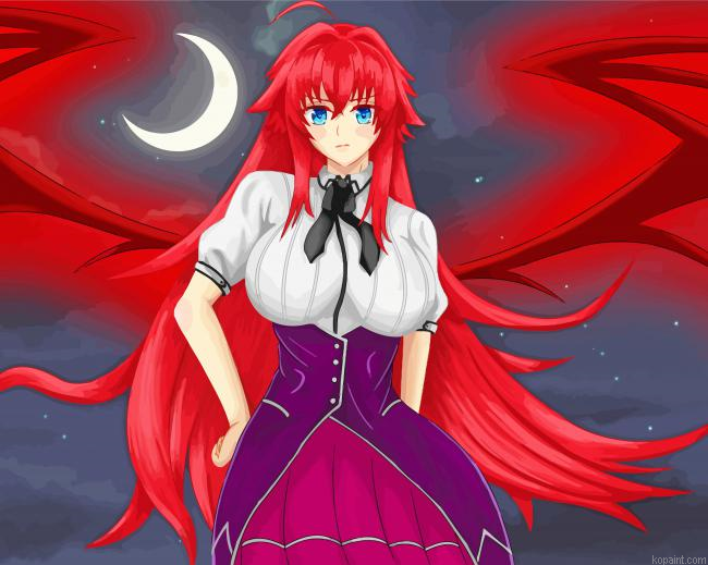 Rias Gremory Painting By Numberss.png