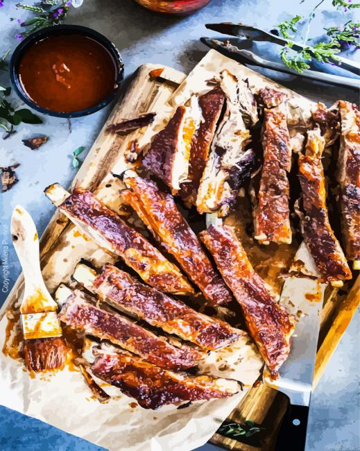 Ribs Food Painting By Numberss.png