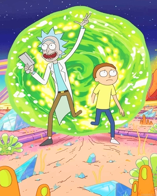 Rick And Morty Adventure New Painting By Numberss.png