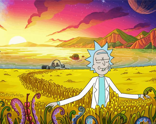 Rick And Morty Character Painting By Numberss.png