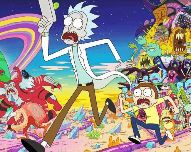 Rick And Morty Characters Painting By Numberss.png