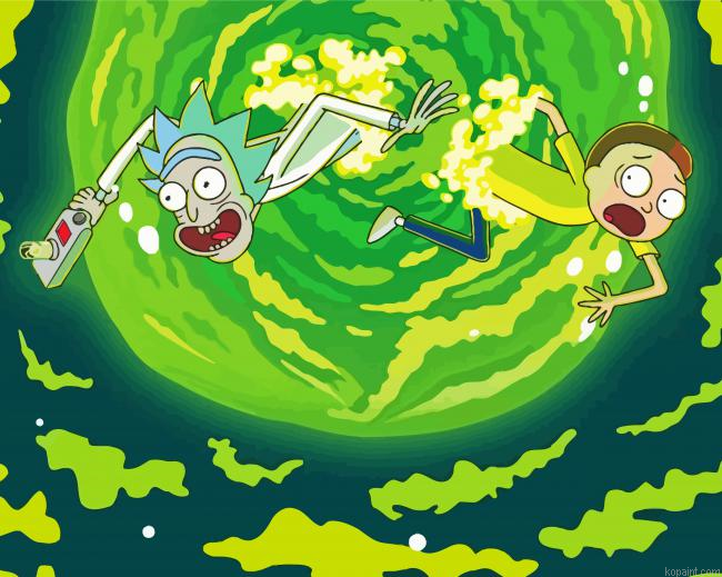 Rick And Morty In Space Painting By Numberss.png