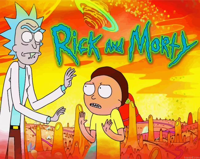Rick And Morty Poster Paint By Numbers