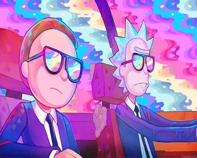 Rick And Morty Cartoon New Painting By Numberss.png