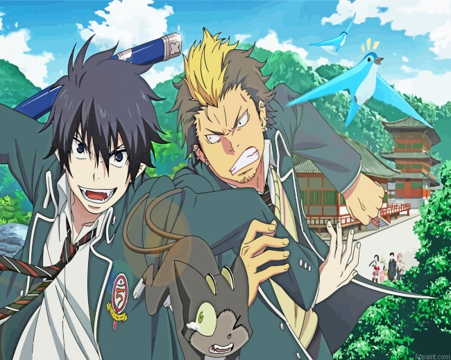 Rin Okumura And Suguro Painting By Numberss.png