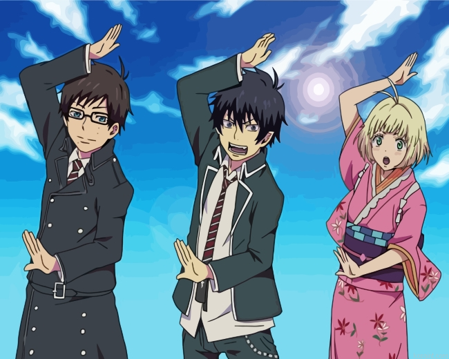 Rin Yukio And Shiemi Paint By Numbers